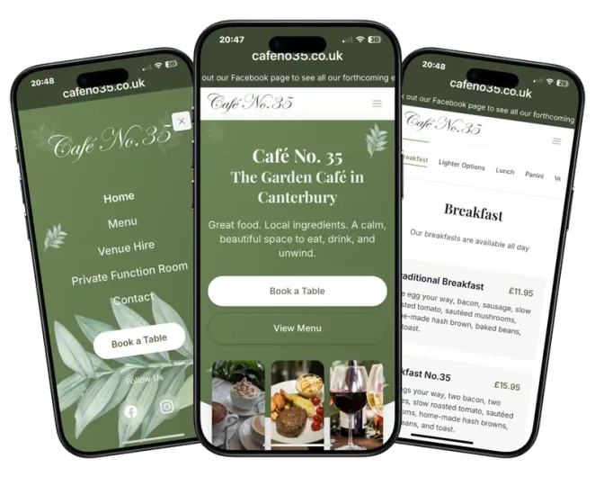 Cafe No.35 project screenshot