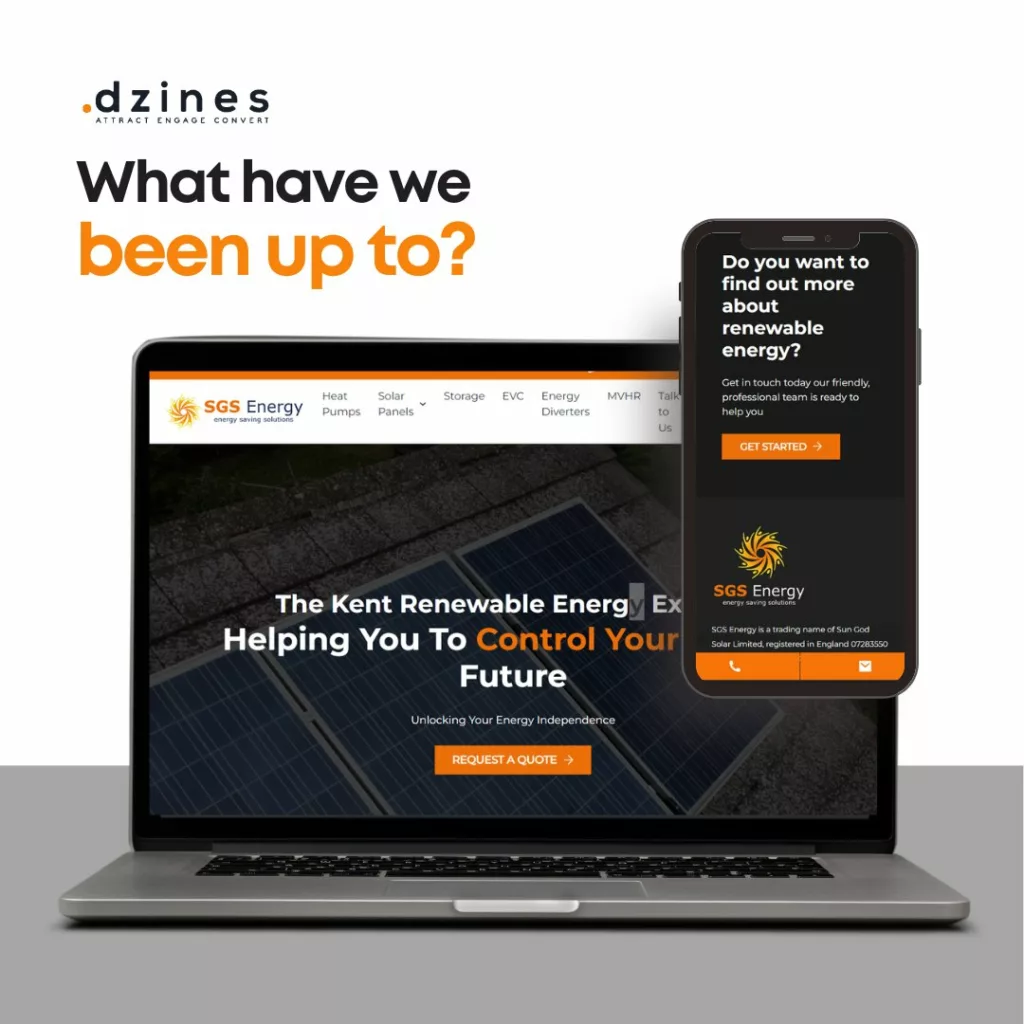 solar panels website case study - mockup web design and mobile